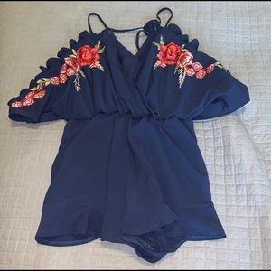 Navy Blue Romper